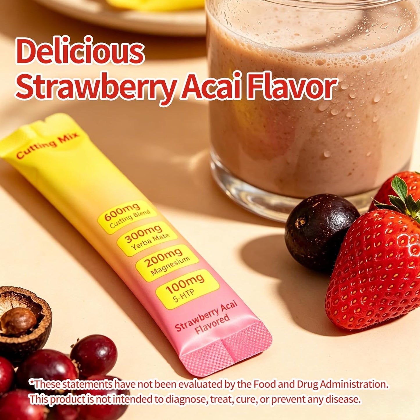 Strawberry Açaí Energy Boost Mix